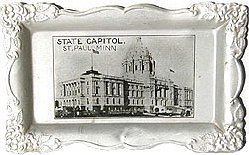 old vintage ST. PAUL MINN Aluminum tip tray