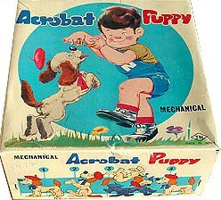 Acrobat Wind-Up Puppy Dog Toy in Original Box