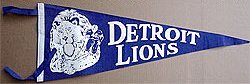 old vintage DETROIT LIONS FELT football pennant