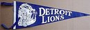 old vintage DETROIT LIONS FELT football pennant