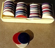 Celluloid Poker Chips in Box