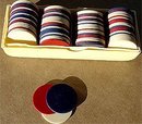 Celluloid Poker Chips in Box
