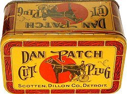 old vintage 1910 DAN PATCH TOBACCO tin