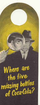 old vintage 1950 COCA COLA detective sign