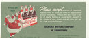 old vintage 1940S COCA COLA SODA drink card