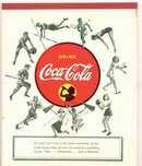 vintage 1960s football COCA COLA soda notebook