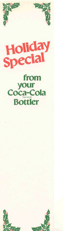 old COCA COLA soda HOLIDAY BERRY BOOKMARK