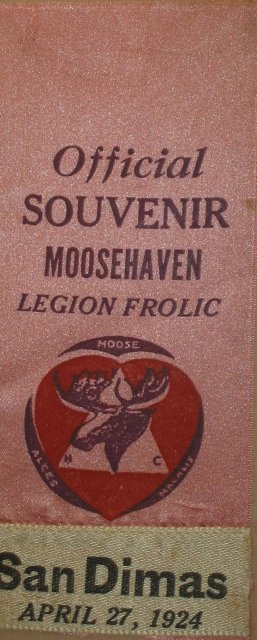 San Dimas CA Moose Ribbon Fraternal