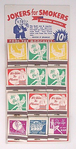 old vintage TRICK MAGIC STORE Joke Display