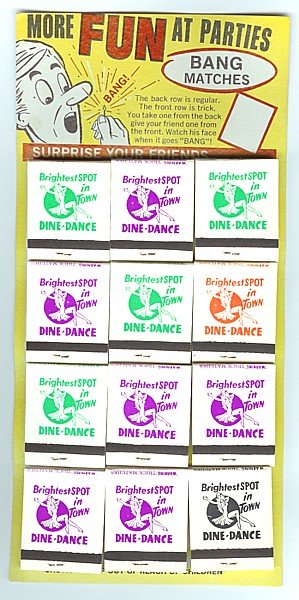 Bang Matchbook Display Novelty Joke