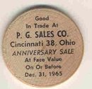 old vintage 1965 P&G WOODEN Nickel token