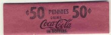 old vintage COCA COLA soda penny wrapper