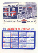 old vintage 1955 STANDARD OIL calendar card