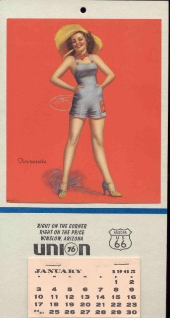 UNION GAS PINUP CALENDAR 1965