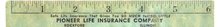 old vintage PIONEER INSURANCE ad ruler 1948