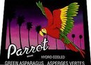 old vintage PARROT ASPARAGUS vegetable label