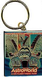 vintage 2000 SIX FLAGS ASTROWORLD keychain