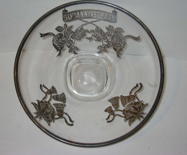 Anniversary Glass Bowl 50th