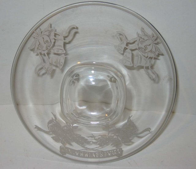 Anniversary Glass Bowl 50th