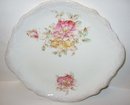 old vintage FLORAL PORCELAIN PLATE