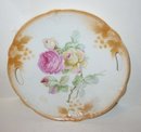 old vintage FLORAL GERAMN ROSE plate