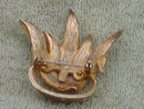 old vintage CROWN BROOCH rhinestone pin