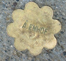 old vintage 1900s TAVERN TOKEN ~ FLOWER