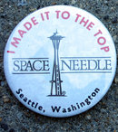 old vintage SPACE NEEDLE PINBACK ~ SEATTLE WA