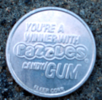 Fleer Gum Razzle Baseball Token Coin Toy