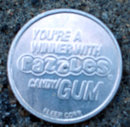 Fleer Gum Razzle Baseball Token Coin Toy