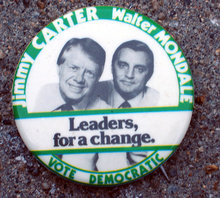 Carter Mondale Political Pin