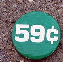 old vintage 1940s 59 CENT store pinback button