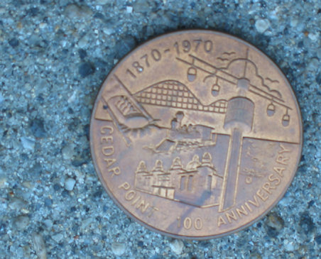 old vintage CEDAR POINT 1970 ANNIVERSARY coin