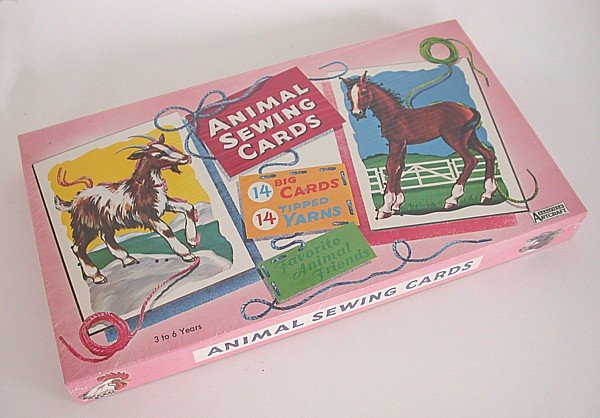 Animal Sewing Cards in Original Box 1960s