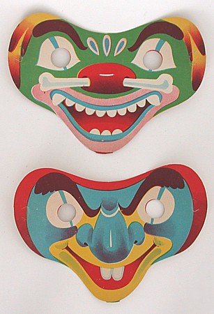 2 old vintage HALLOWEEN cardboard halloween