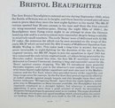 old vintage BRISTOL BEAUFIGHTER plane poster