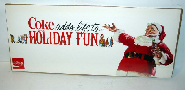 Santa Claus Coca-Cola Soda Sign poster