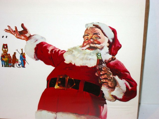 Santa Claus Coca-Cola Soda Sign poster