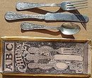 ANTIQUE ABC 1900 CHILD'S SILVERWARE SET