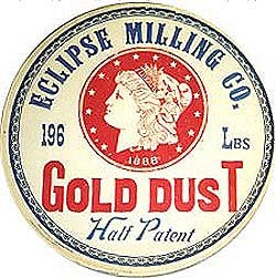 ECLIPSE MILLING GOLD DUST POSTER ~ ANTIQUE SIGN