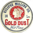 ECLIPSE MILLING GOLD DUST POSTER ~ ANTIQUE SIGN