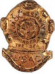 vintage 1920 JACK WESTAWAY UNDER SEA RADIO pin