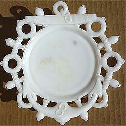 old vintage 1900 NAUTICAL MILK GLASS plate