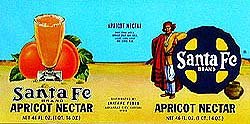 10 old vintage SANTA FE RAILROAD CAN LABELS