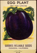 old vintage 1920s NY EGGPLANT SEED PACKET ~ PASADENA CA