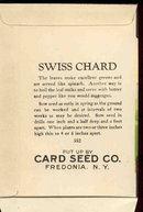 old vintage 1930s SWISS CHARD SEED PACKET ~ FREDONIA NY