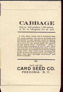 old vintage 1930s CABBAGE SEED PACKET ~ FREDONIA NY