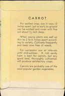 old vintage 1930s CARROT SEED PACKET ~ PASADENA CA
