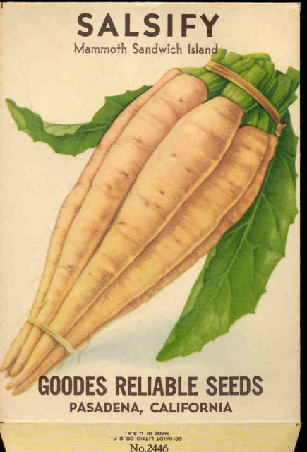 old vintage 1930s SALSFIY OYSTER SEED PACKET ~ PASADENA CA