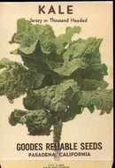 old vintage 1930s KALE SEED PACKET ~ PASADENA CA
